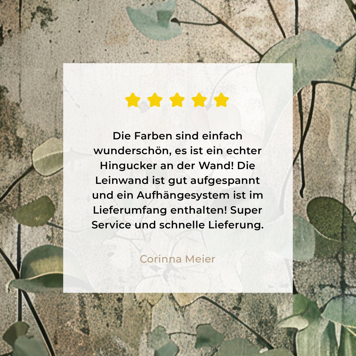 LEINWANDBILD Blumen - Blätter - Abstrakt - Modern Deko Groß 90x140 cm - Grau, Textil (90/140cm) - MuchoWow