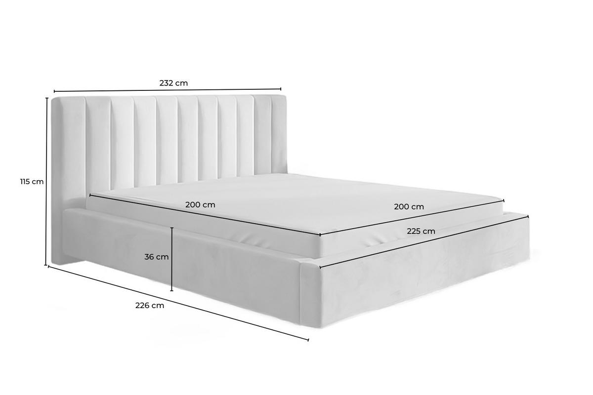 POLSTERBETT CATTURA Grau Velvet - Grau, Textil (200/200cm) - KAWOLA