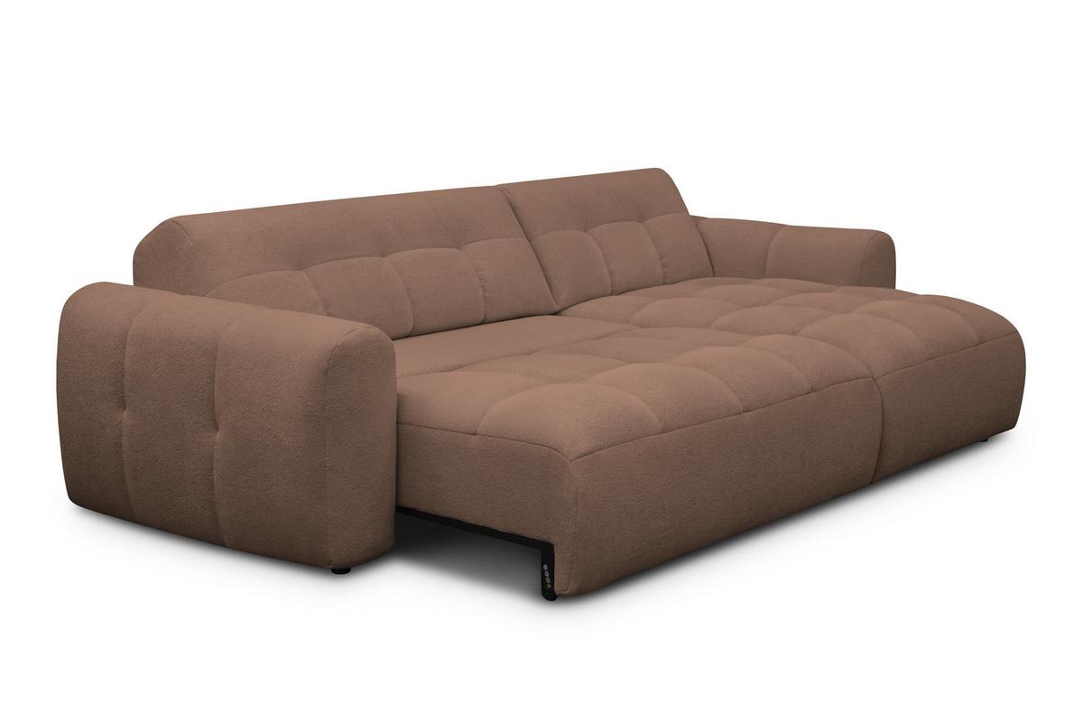 ECKSOFA LUMERO 4-Sitzer RECHTS, braun - Schwarz/Braun, Holz/Textil (275/166cm) - Courtois Laville