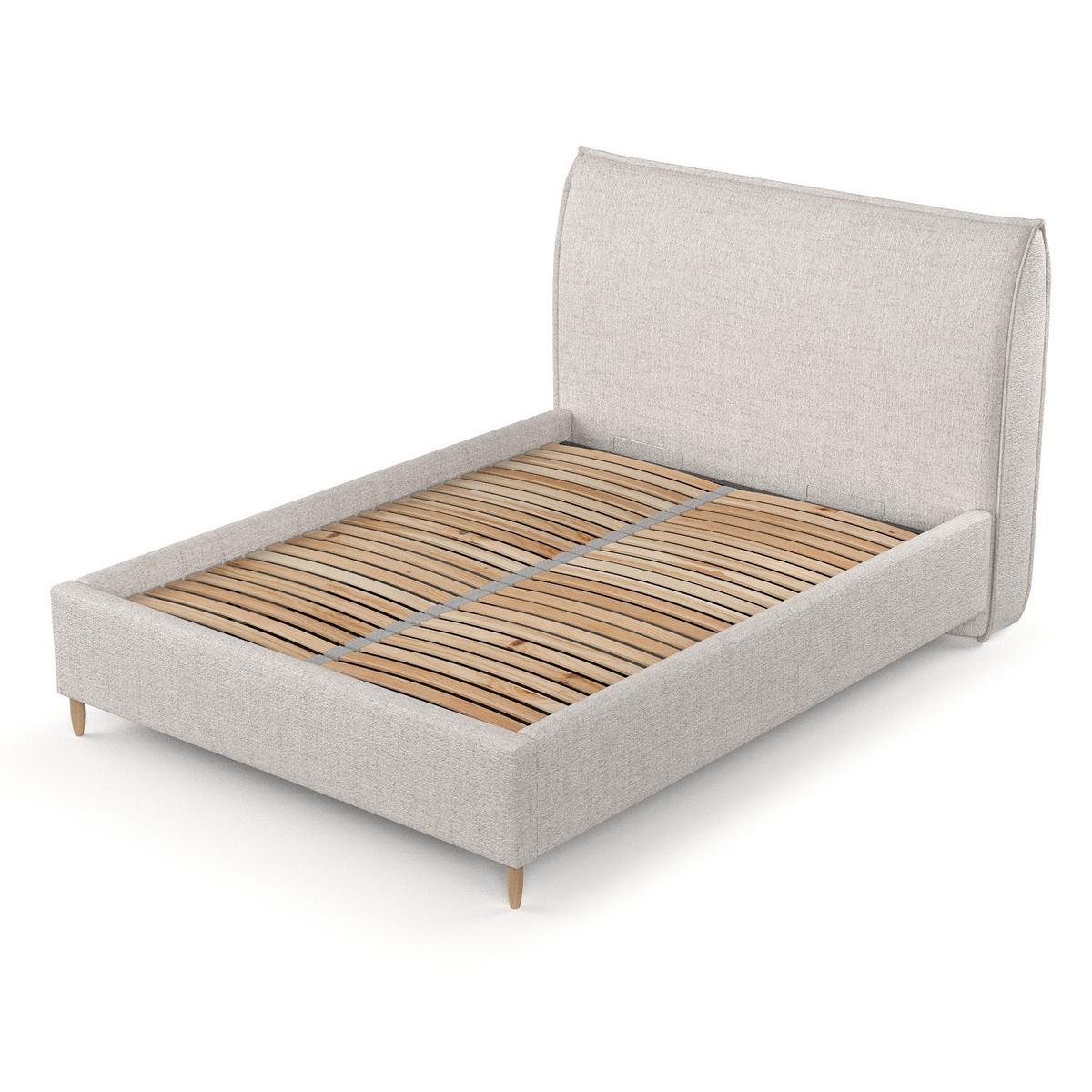 POLSTERBETT Mira 180/200 cm Hellbeige im Neve Stoff - Sandfarben/Naturfarben, Holz/Holzwerkstoff (180/200cm) - AltaBeds