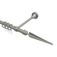 GARDINENSTANGE Primus Lorenzo 100 cm, 1-läufig, 16 mm Ø Chrom matt - Chromfarben/Nickelfarben, Metall (100cm) - INTERDECO