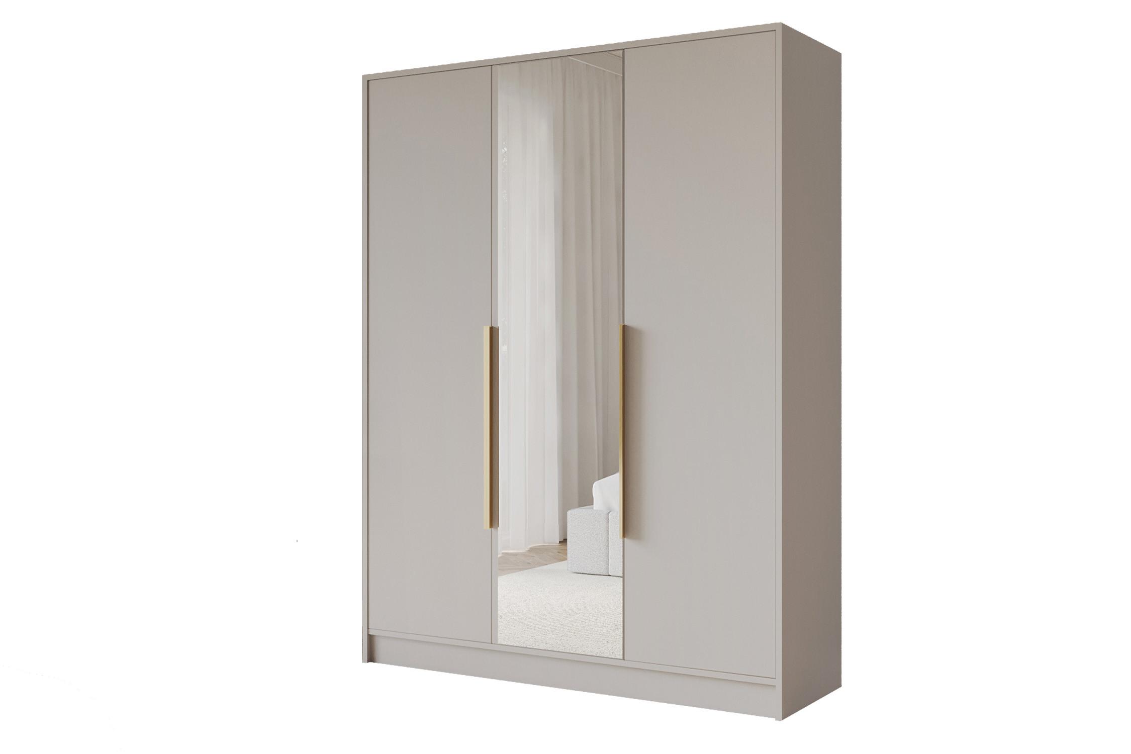 KLEIDERSCHRANK - LESE - 150 - Kaschmir - Kaschmir/Goldfarben, Holzwerkstoff (150/200/51cm) - ALTDECOR