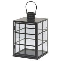 LATERNE Metall 33 cm Schwarz Bintan - Schwarz, Metall (20/33/20cm) - Beliani