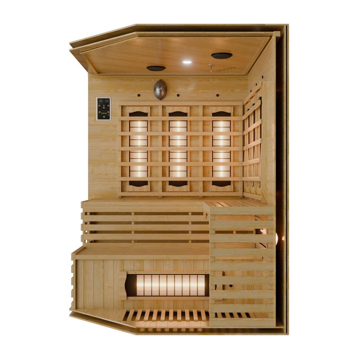 INFRAROTKABINE Kiruna150 mit Dual Technologie & Hemlockholz - Naturfarben, Holz (150/200/150cm) - Artsauna