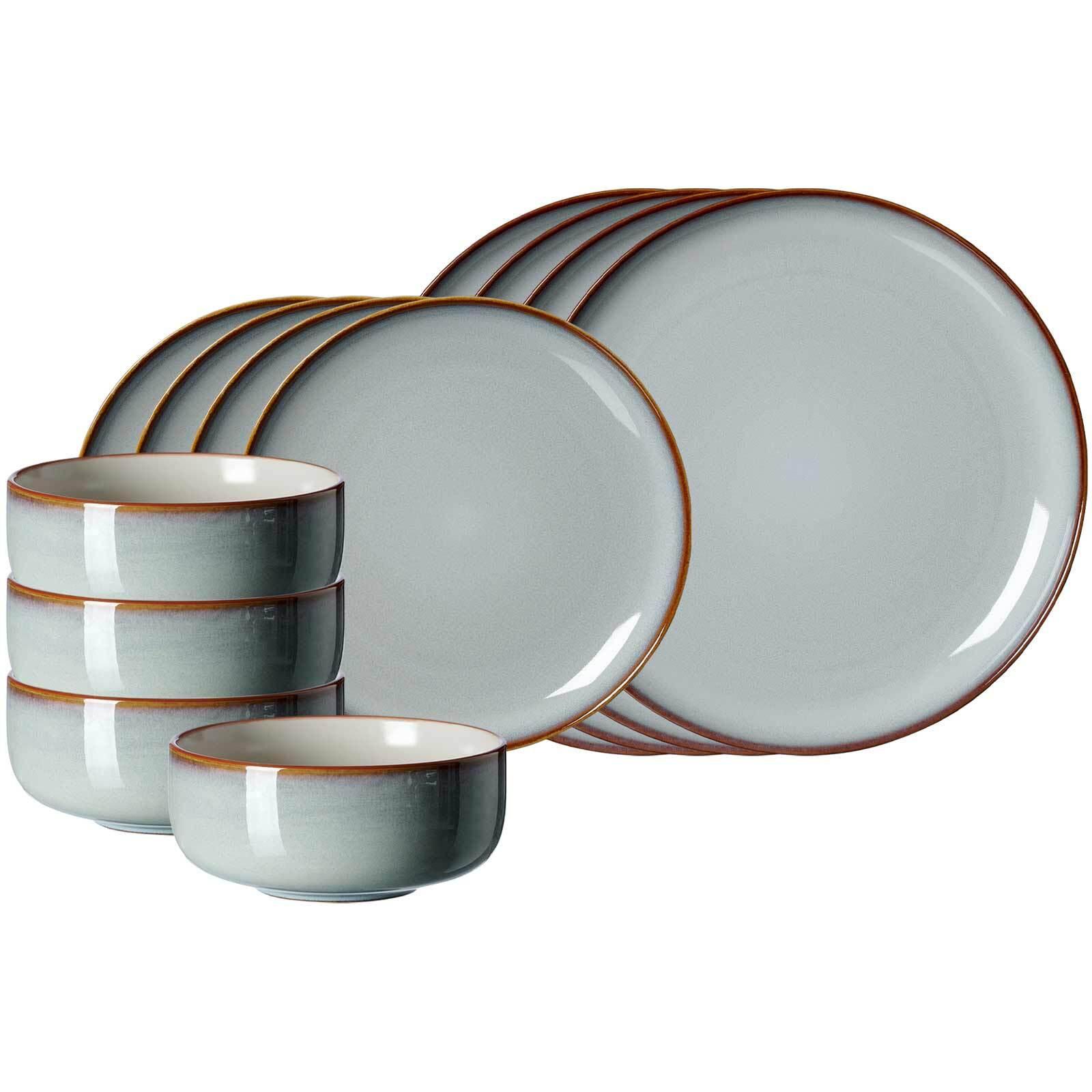 BASIC-SET Portofino grau 12-tlg. - Grau, Keramik (2/2/2cm) - Ritzenhoff Breker