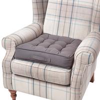 SITZKISSEN schiefergrau 50/50/10 cm – Sesselkissen, Baumwolle - Grau, Textil (50/50/10cm) - Homescapes