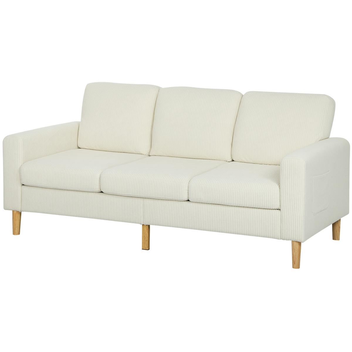 SOFA Oryvith 192/80/85cm - Beige, Textil (80/85/192cm) - ZMH