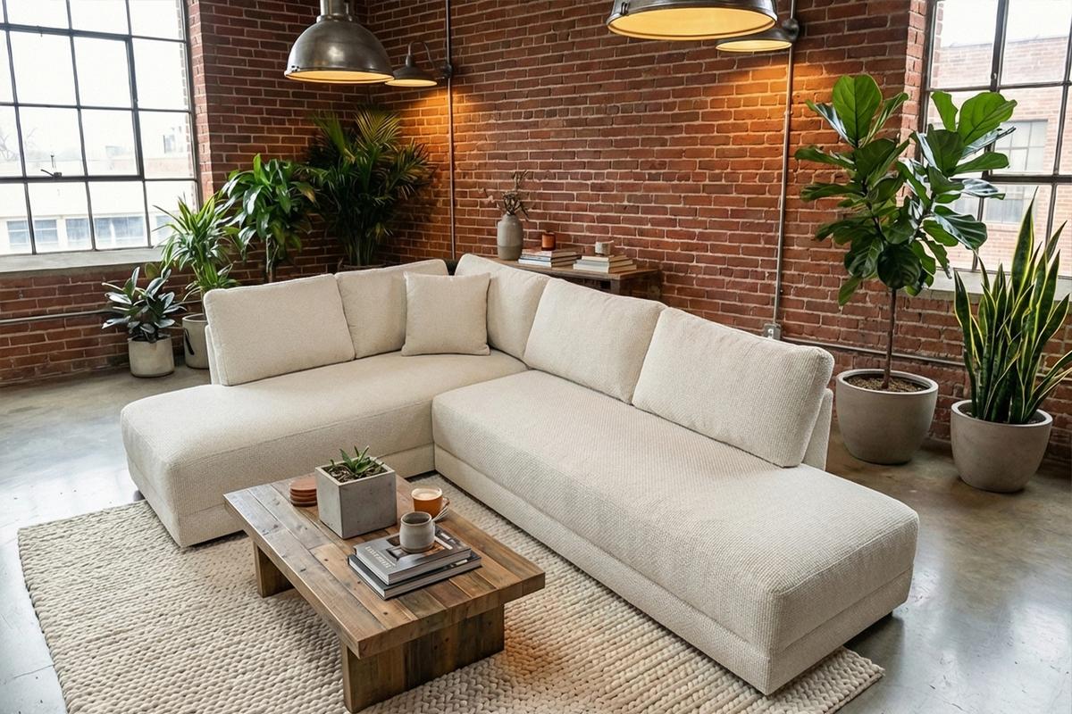 SCHLAFSOFA SADIRA Cremeweiß Flachgewebe - Creme/Schwarz, Kunststoff/Textil (288/89/209cm) - KAWOLA