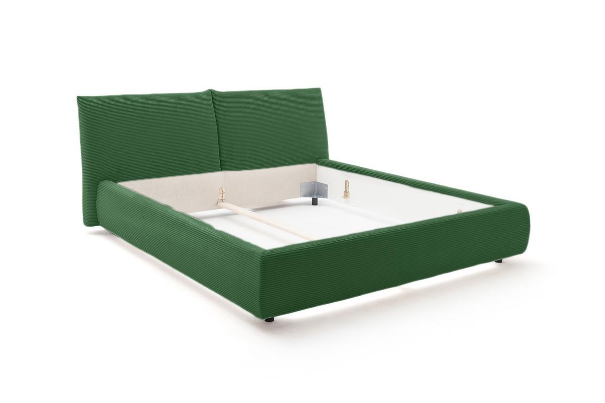 POLSTERBETT HENRY Smaragdgrün Cord - Smaragdgrün, Textil (200/200cm) - KAWOLA