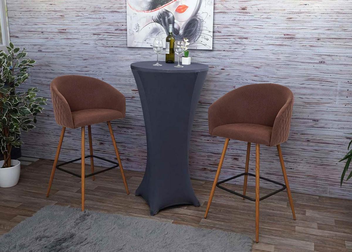 BARHOCKER Braun 2er-Set - Braun, Textil (53/100/50cm) - MCW
