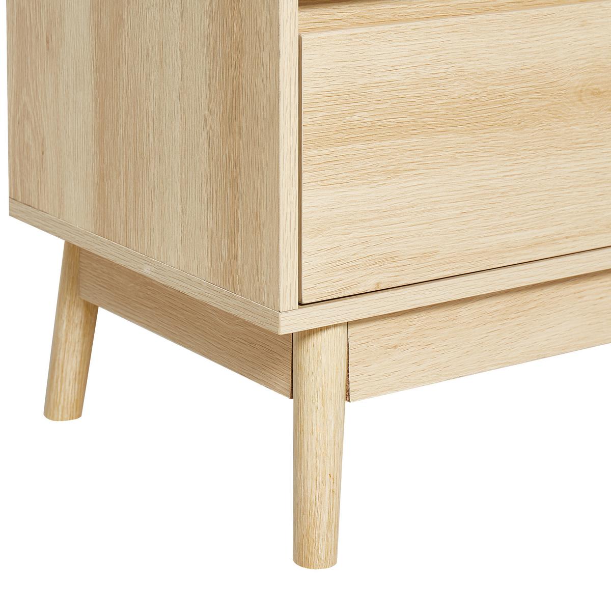 KOMMODE mit 3 Schubladen Hellbraun Wales - Braun, Holzwerkstoff (80/80/40cm) - Beliani