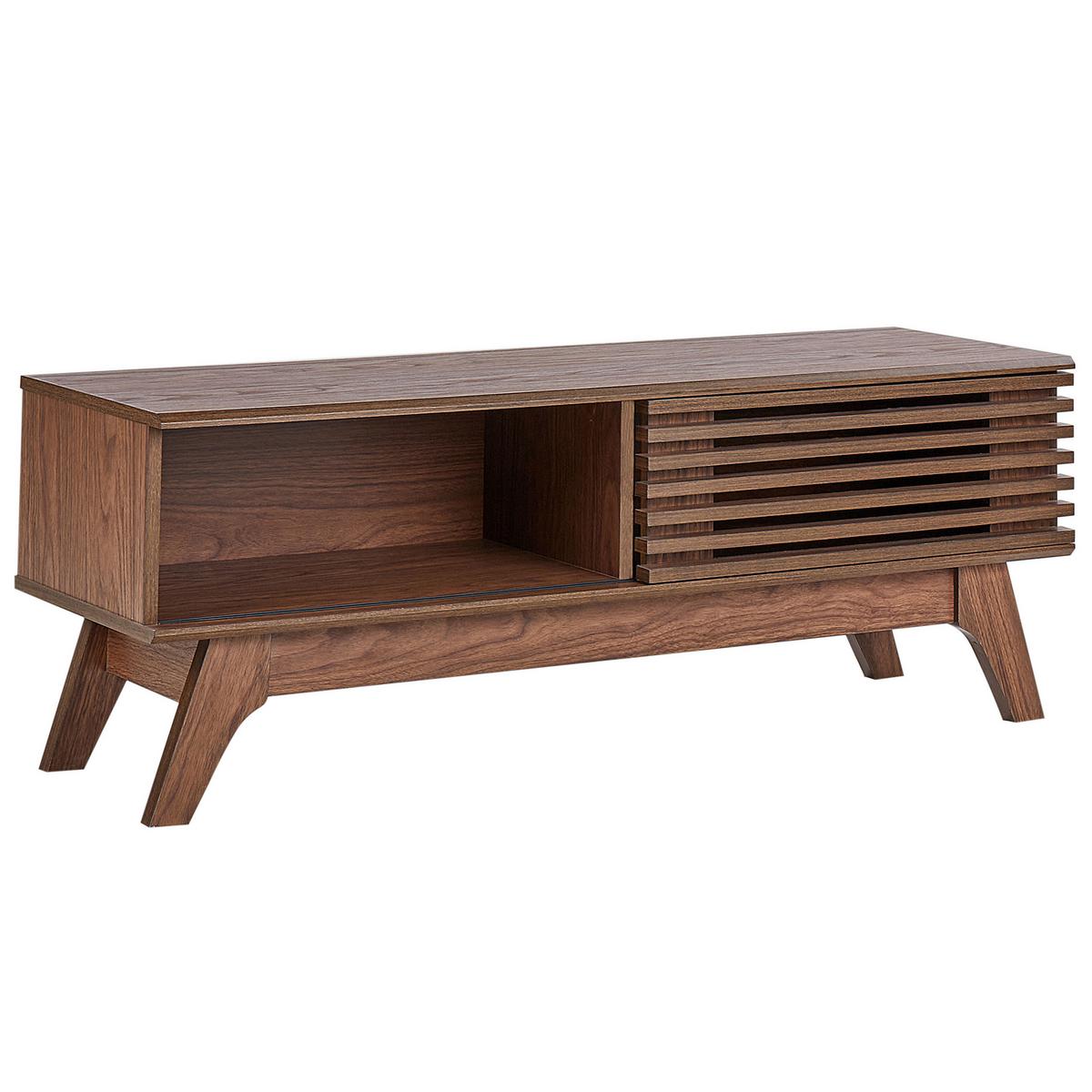 TV-MÖBEL Dunkelbraun Toledo - Dunkelbraun, Holzwerkstoff (117/44/35cm) - Beliani