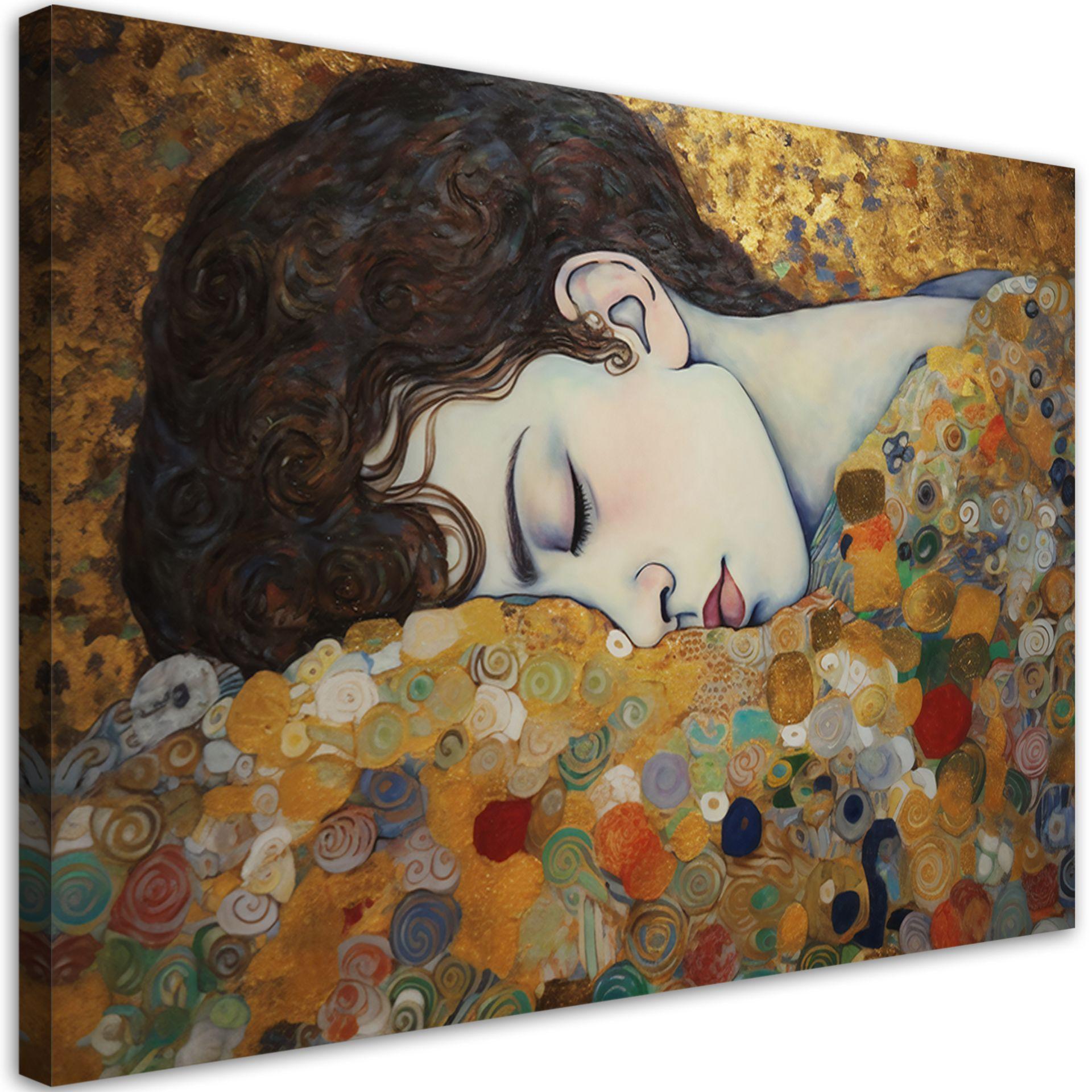 KUNSTDRUCK Gold 60/40 cm - Goldfarben, Textil (60/40cm) - KUNSTLOFT