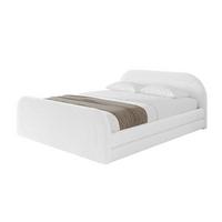 POLSTERBETT mit Bettkasten, Fußteil und Lattenrost, Boxbett ohne Matratze - LERIS-v1-Z 180x200 Weiß - Weiß, Holzwerkstoff/Textil (180/200cm) - ALTDECOR
