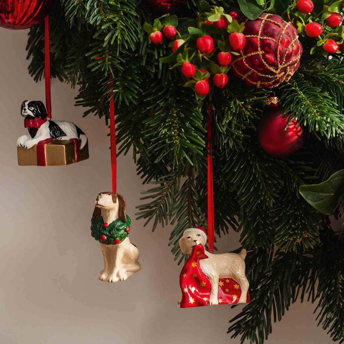 ORNAMENTE HUNDE Nostalgic Ornaments bunt 3-tlg. - Multicolor, Keramik (2/2/2cm) - Villeroy & Boch