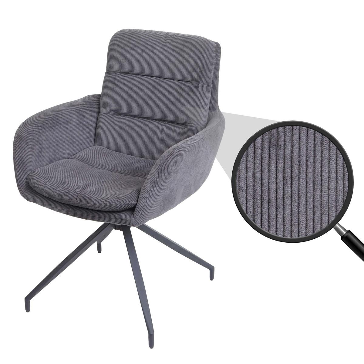 ESSZIMMERSTUHL Grau - Grau, Textil (60/89/54cm) - MCW
