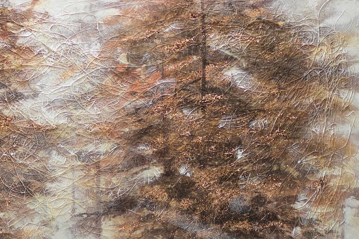 ACRYLBILD HANDGEMALT 80/80 cm - Beige/Braun, Holz/Textil (80/80cm) - KUNSTLOFT