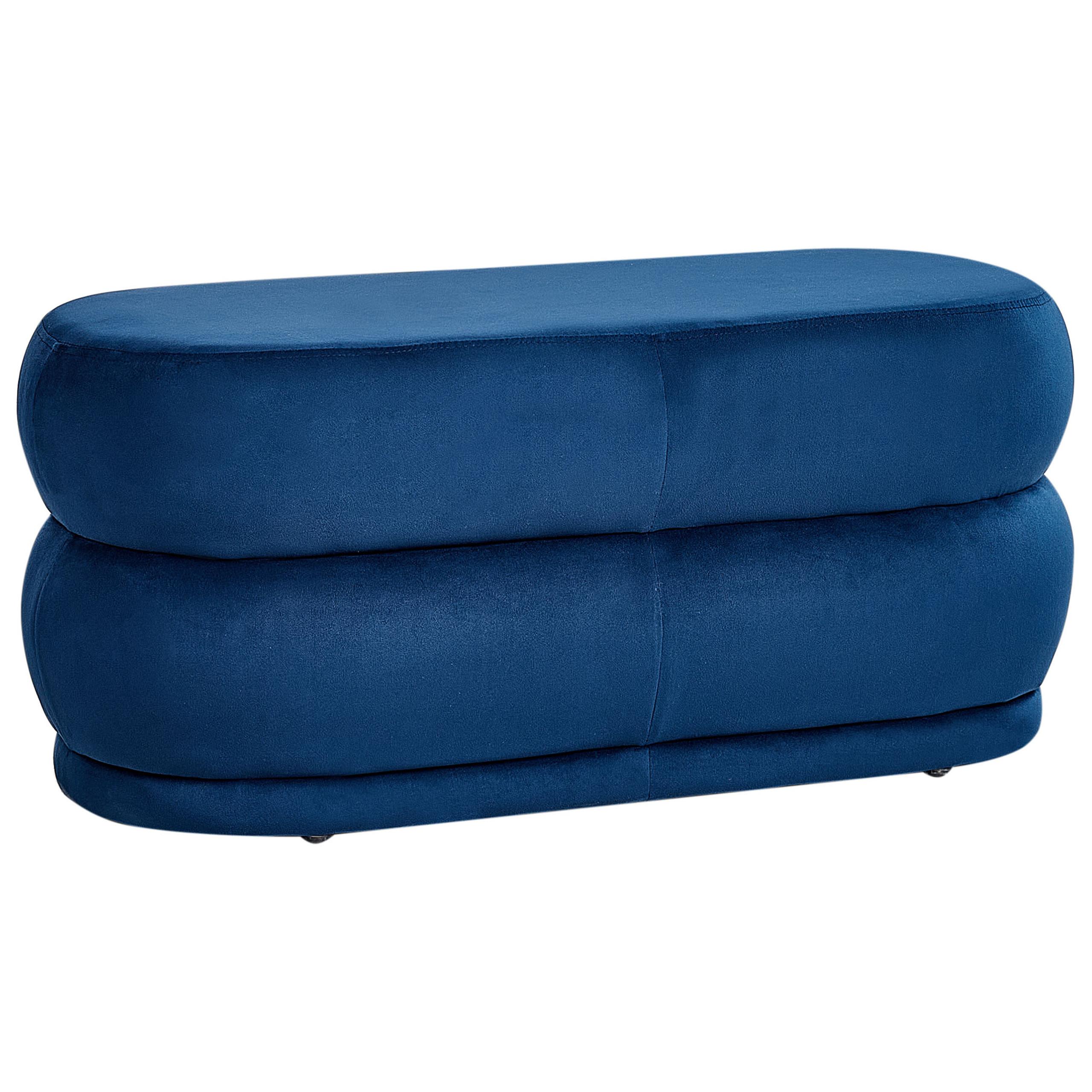 BANK Marineblau Ellendale - Blau, Textil (90/40/41cm) - Beliani