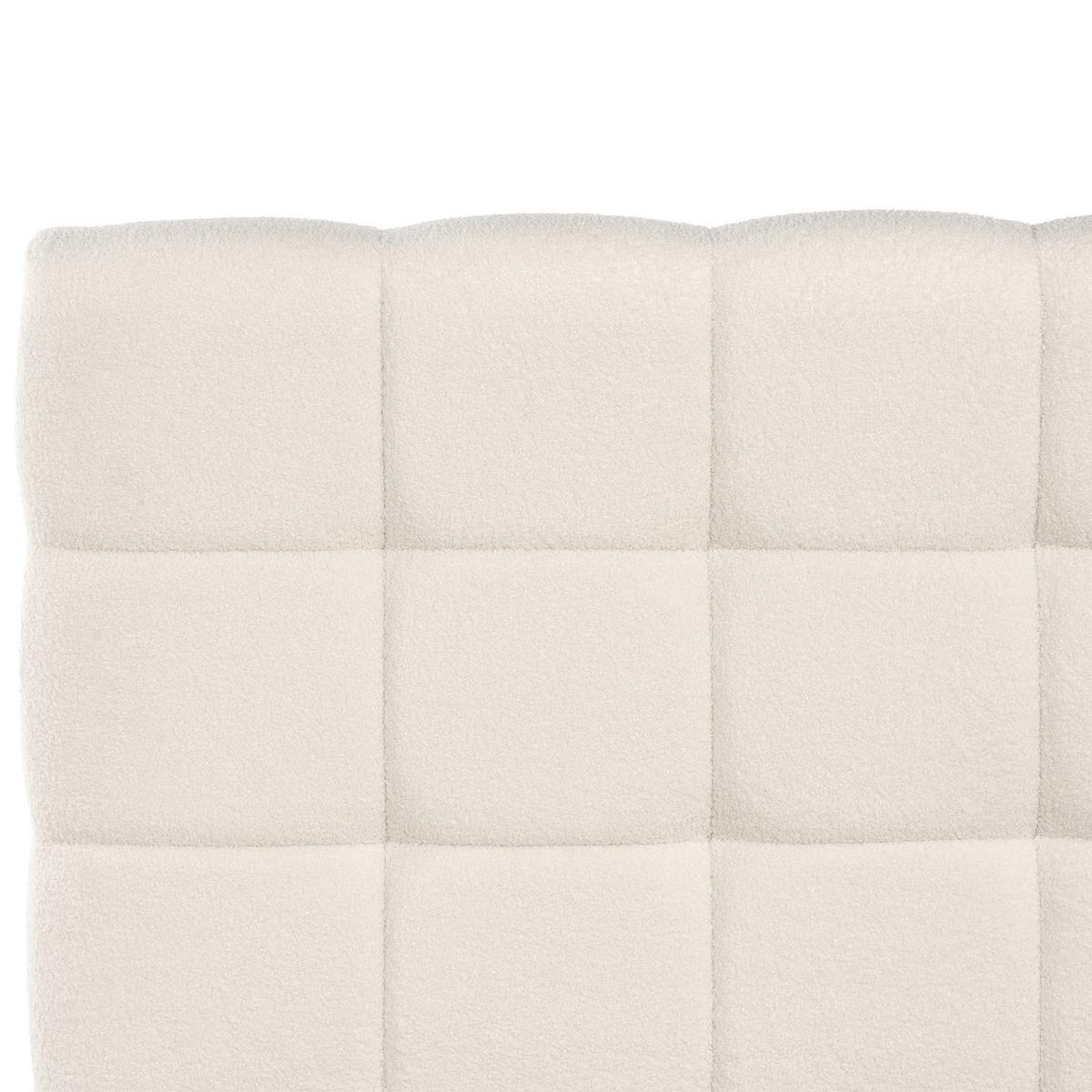 BETT mit Lattenrost 140/200 cm Cremeweiß Cressat - Weiß, Textil (140/200cm) - Beliani