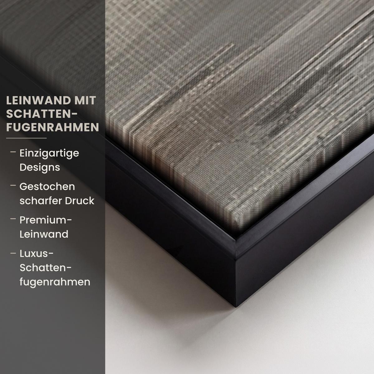 LEINWAND Bilder mit Rahmen - Segelschiff - Meer - Bewölkt - 150x100 - Creme, Textil (150/100cm) - MuchoWow