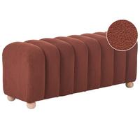 POLSTERBANK Bouclé Goldbraun Idyllwild - Goldfarben, Textil (111/45/39cm) - Beliani