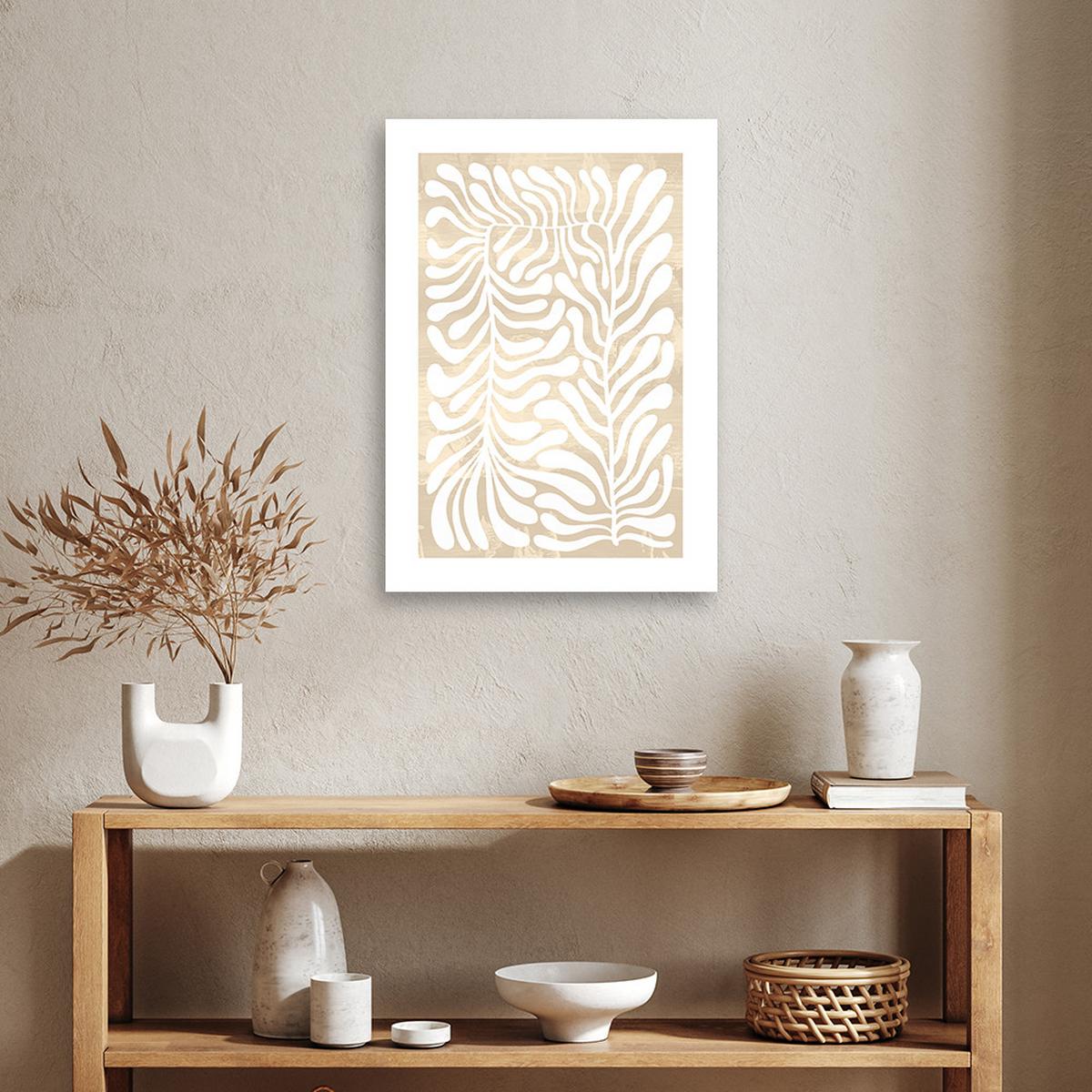 WANDBILD botanisches muster - Beige, Textil (40/60cm) - Feeby