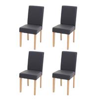 ESSZIMMERSTUHL Grau, Braun 4er-Set - Braun/Grau, Textil (43/90/56cm) - MCW