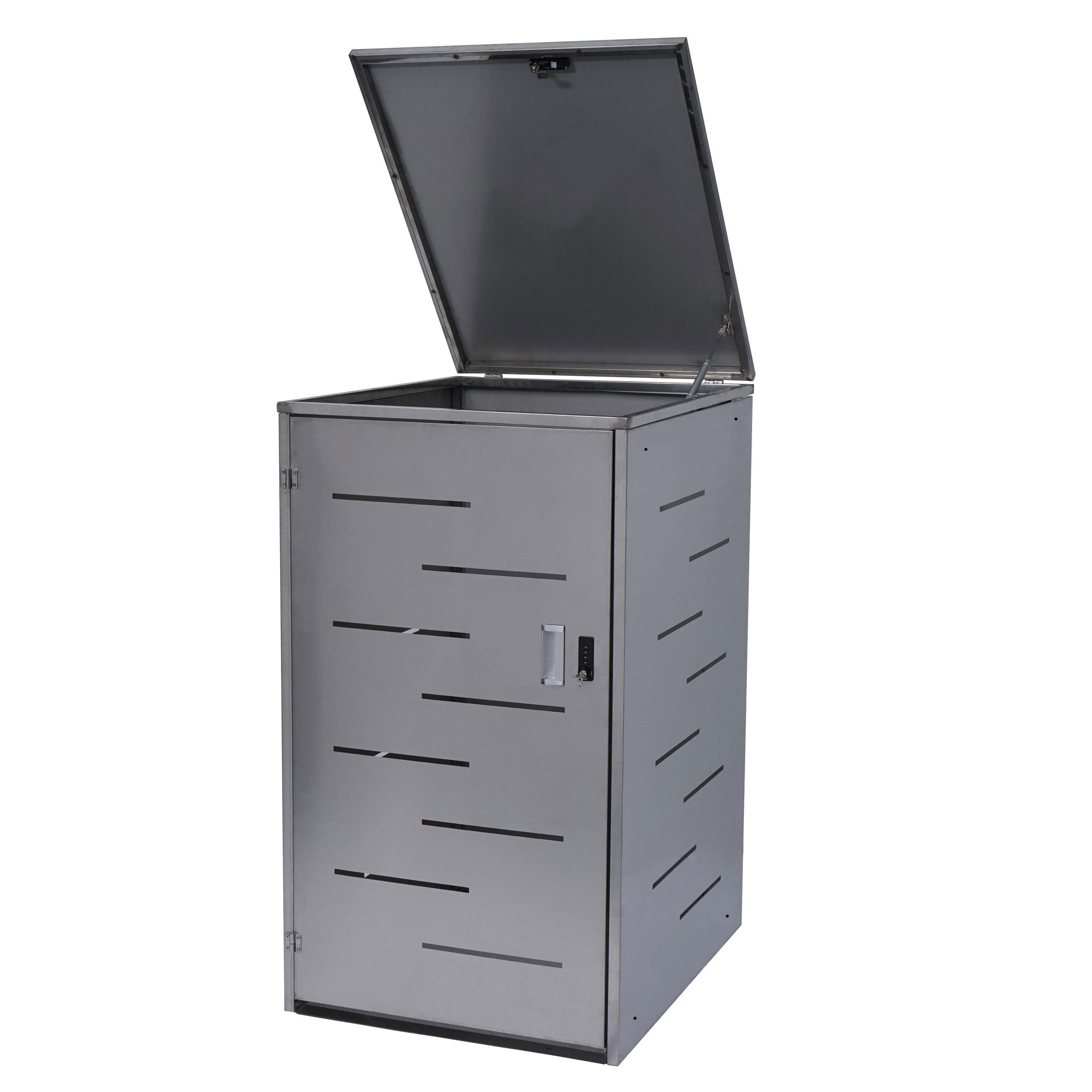 MÜLLTONNENVERKLEIDUNG Silber - Silberfarben, Metall (66/116/80cm) - MCW
