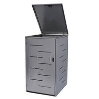 MÜLLTONNENVERKLEIDUNG Silber - Silberfarben, Metall (66/116/80cm) - MCW