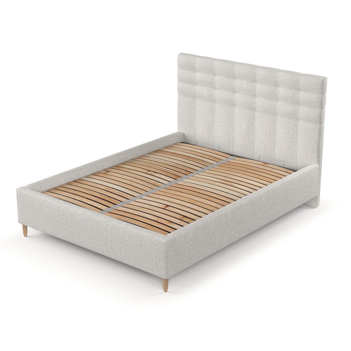 POLSTERBETT Soma 140/200 cm Hellbeige im Riva Stoff - Beige/Naturfarben, Holz/Holzwerkstoff (140/200cm) - AltaBeds