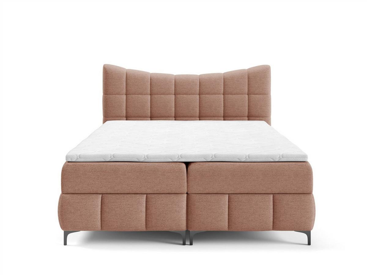 BOXBETT Charles Premi.. In Aragon - Rotbraun, Holzwerkstoff/Textil (140/200cm) - Fun Möbel