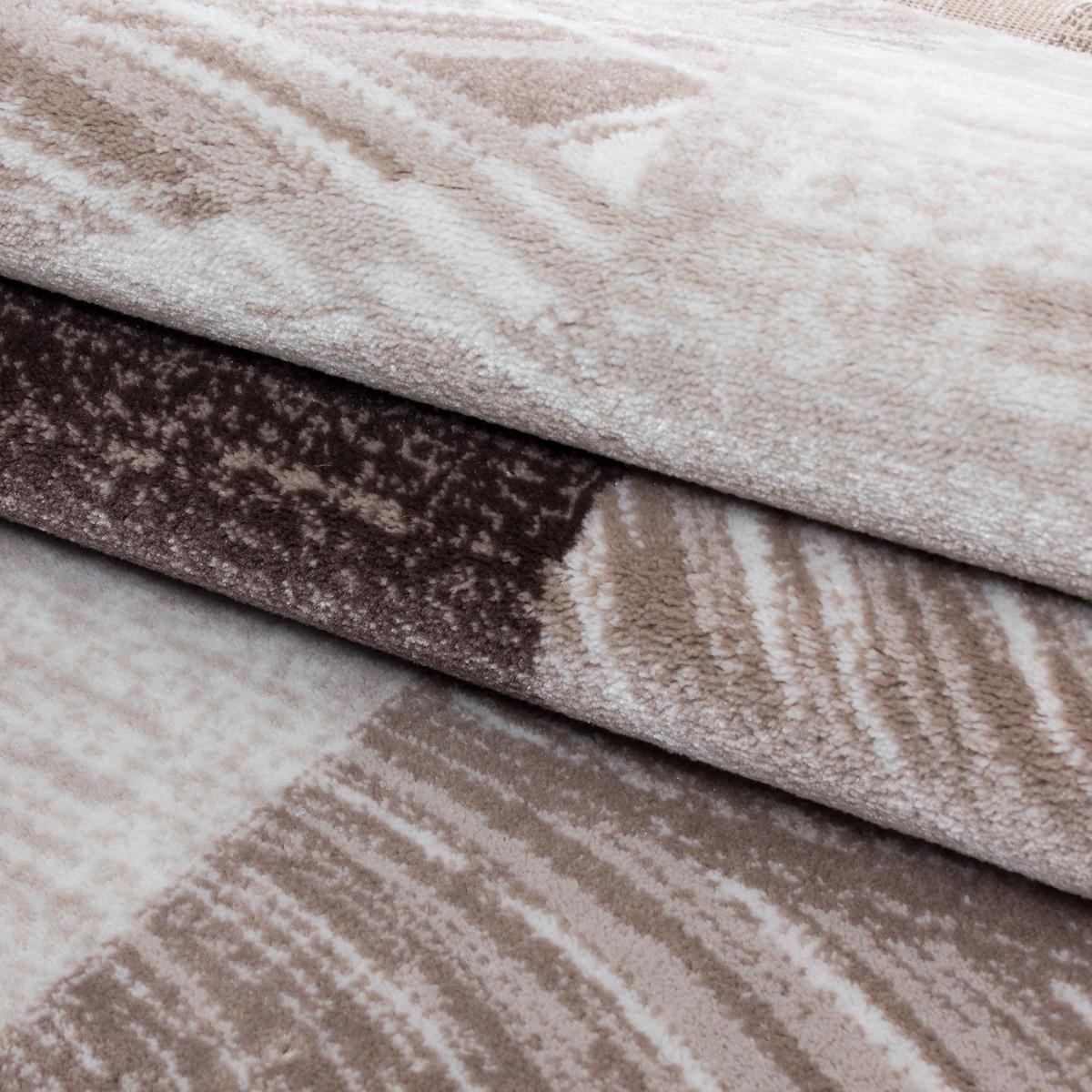 TEPPICH Kurzflor DRAU in Braun, abstrakt kariert, 140 x 200 cm - Braun, Textil (200/140cm) - KADIMA DESIGN