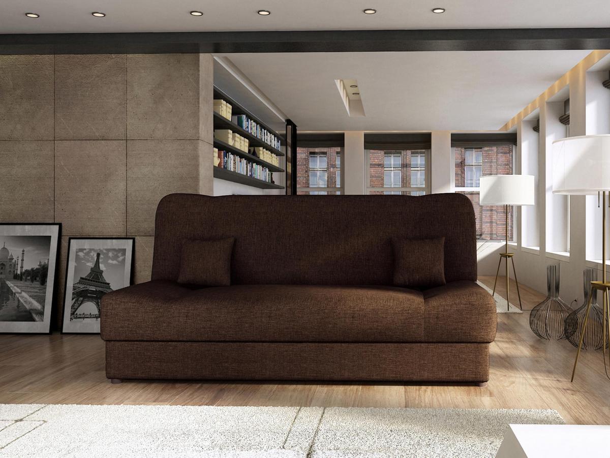 SCHLAFSOFA Jonas - Braun, Holz/Textil (195/86/87cm)