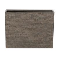 BLUMENTOPF dunkelbraun rechteckig 25/60/45 cm Edessa - Braun, Stein (45cm) - Beliani