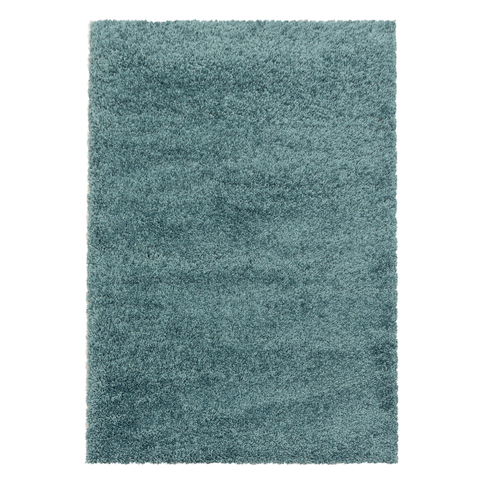 TEPPICH Hochflor SPREE in Türkis, einfarbig, 240 x 340 cm - Blau, Textil (340/240cm) - KADIMA DESIGN
