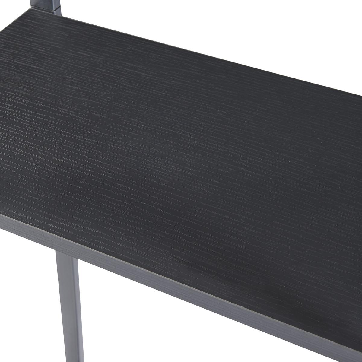 KAMINHOLZREGAL Ulvila - Schwarz, Metall (45/170/30cm) - [en.casa]