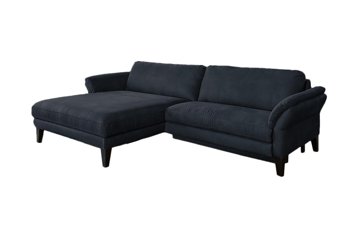 ECKSOFA MALTA Schwarz Webstoff - Schwarz, Buchenholz/Textil (302/175cm) - KAWOLA
