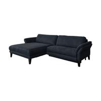 ECKSOFA MALTA Schwarz Webstoff - Schwarz, Buchenholz/Textil (302/175cm) - KAWOLA