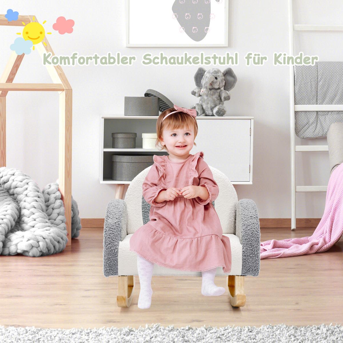 KINDERSOFA 51cm Grau - Grau, Holz (51/51/50cm) - COSTWAY