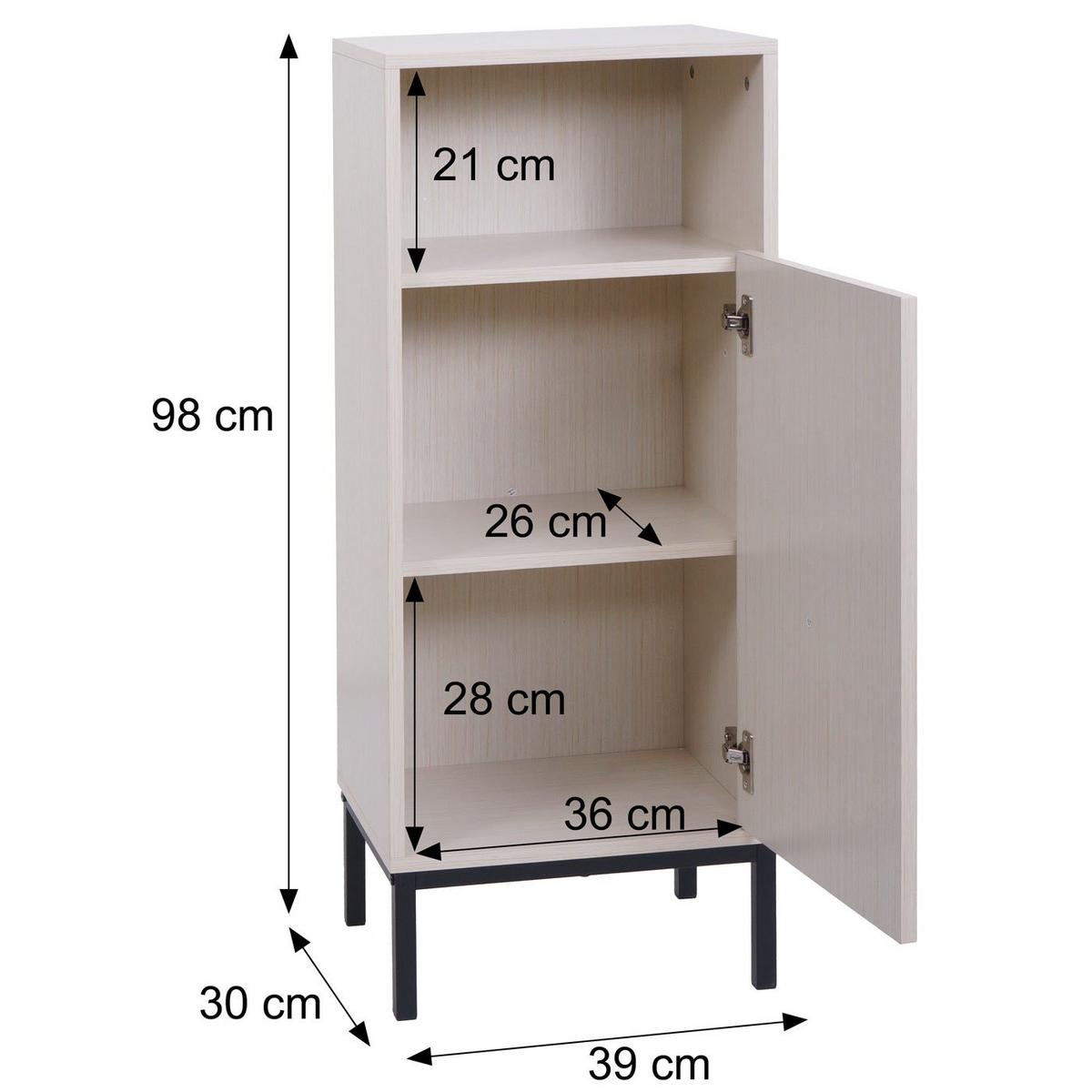 KOMMODE Beige - Beige, Holzwerkstoff (39/98/30cm) - MCW