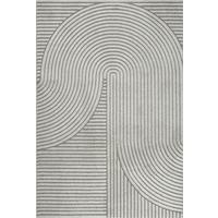 TEPPICH Kurzflor CETINA Geometrisch Polypropylen-Polyester Grau 200 x 290 cm - Grau, Textil (200/290cm) - KADIMA DESIGN