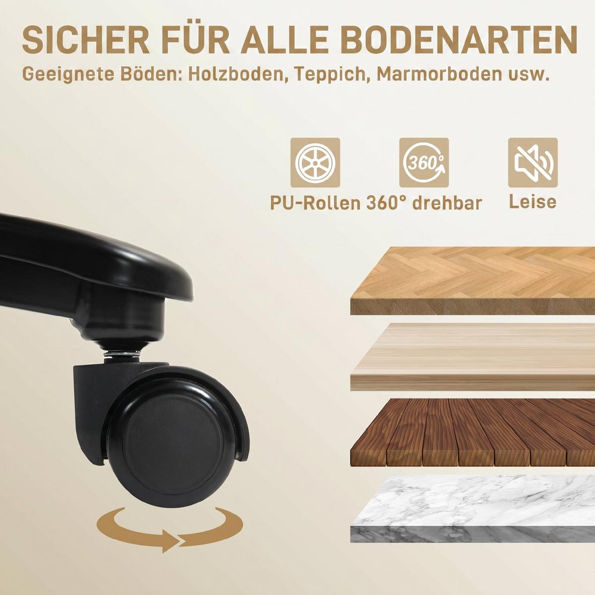 CHEFSESSEL Polyester Schwarz - Schwarz, Textil/Metall (68.5/125/79cm) - HOMCOM