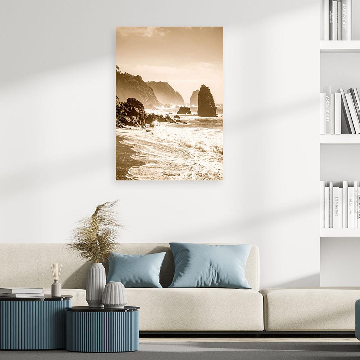LEINWANDBILD Landschaften 80x120cm - Beige, Textil (80/120cm) - Feeby