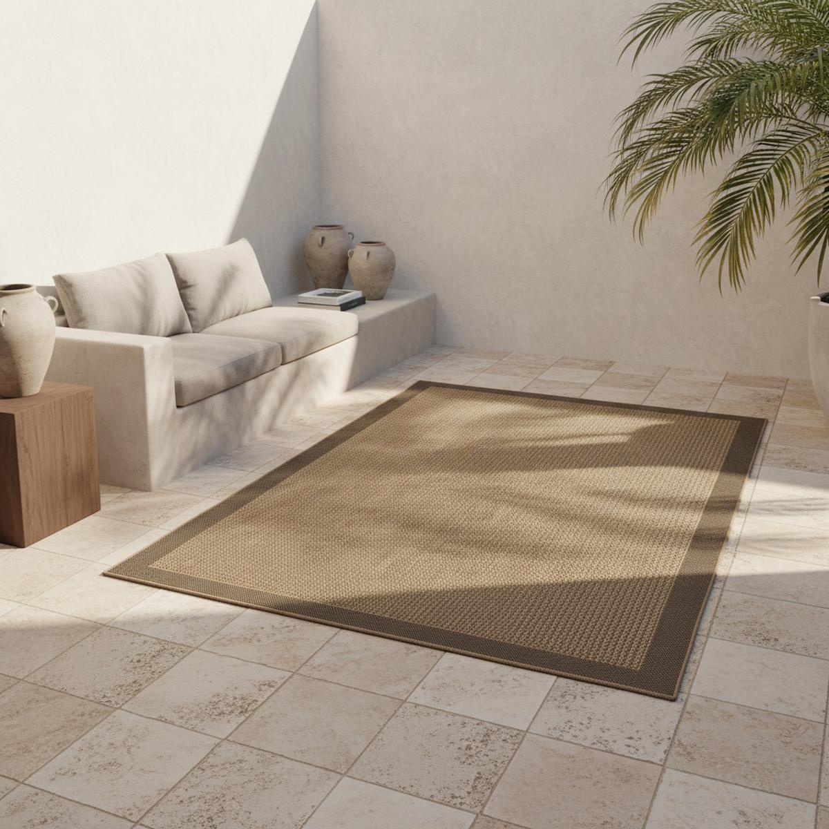 TEPPICH Outdoor ARLBERG in Beige, in Jute-Optik, aus Polypropylen, 160 x 230 cm - Beige, Textil (230/160cm) - KADIMA DESIGN
