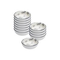 DIPSCHALEN Sendai Blume grau ø 8 cm 12er Set - Grau, Keramik (8cm) - Ritzenhoff Breker