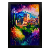 POSTER Die Alhambra Im Ölgemälde Stil A3 Rahmenlos - Klar, Papier (29.7/5/42cm) - Nacnic
