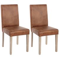 ESSZIMMERSTUHL TEXTIL Braun 2er-Set - Braun, Textil (43/90/56cm) - MCW