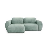 ECKSOFA Camilla 3 Sitzplätze Wassergrün - Grün, Holz (270/165cm) - Petits-meubles