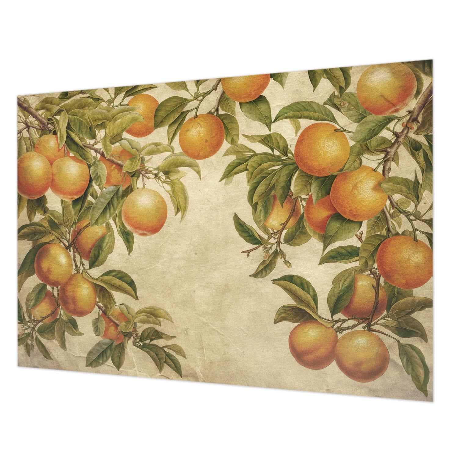 FOTOTAPETE 312x219 cm - Fruchtzweige - Grün, Textil (312/219cm) - Wallfluent