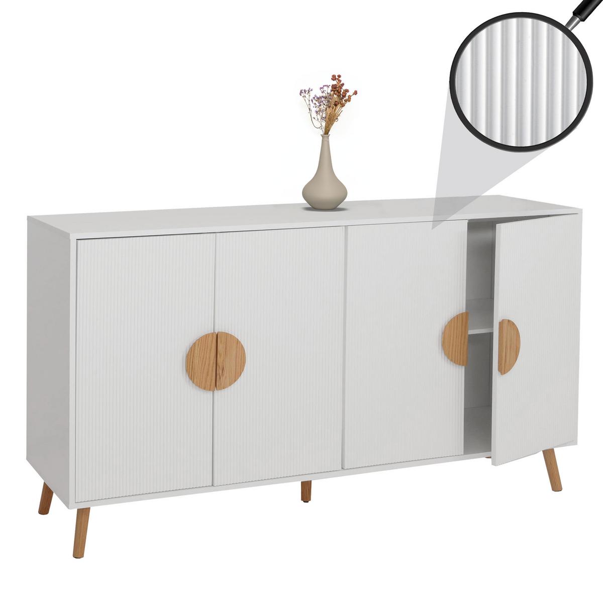 SIDEBOARD Weiß - Weiß, Holz (150/88/40cm) - MCW
